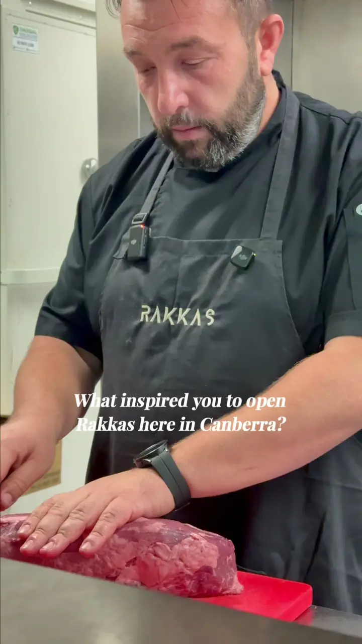 Chef Mert Toplu speaking in the Rakkas kitchen, from the venue's Instagram reel