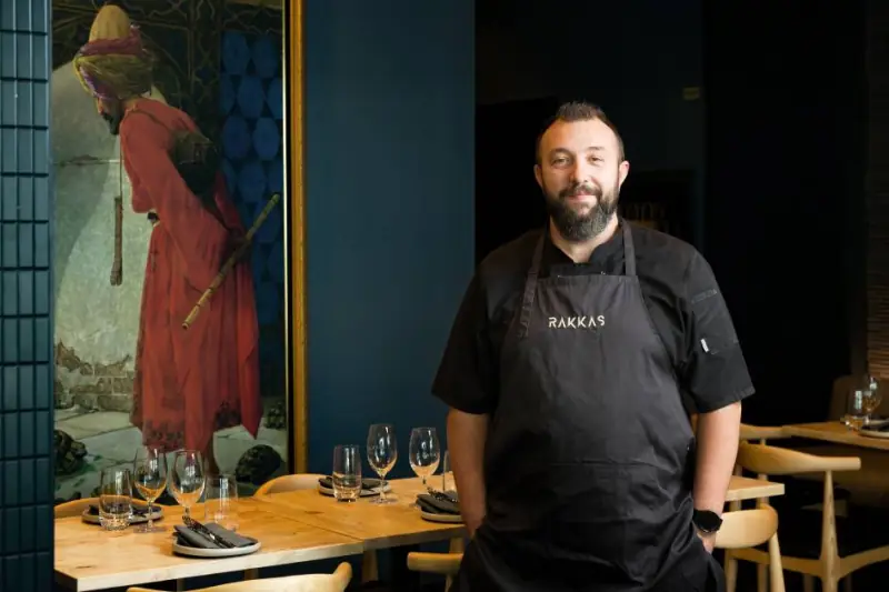 Chef Mert Toplu in the Rakkas dining room, photographed by The Canberra Times