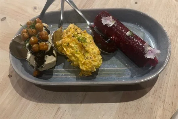 The Rakkas trio of dips with warm Turkish bread, photographed by Wendy Johnson for CityNews